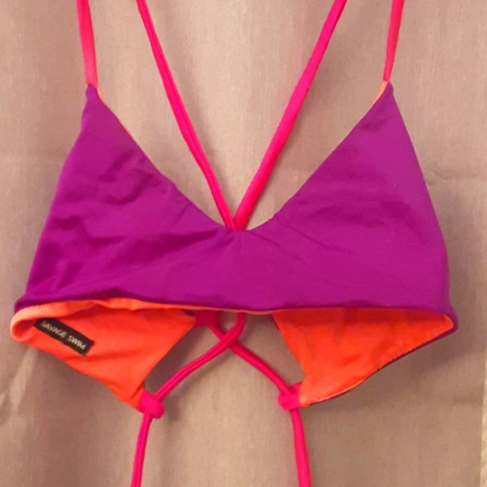 NWOT Savage Swim "LODI" Reversible Top